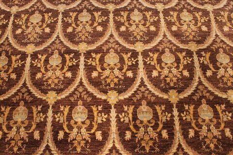 Pishavar Brown Hand Knotted 811 X 111  Area Rug 301-135883 Image 5