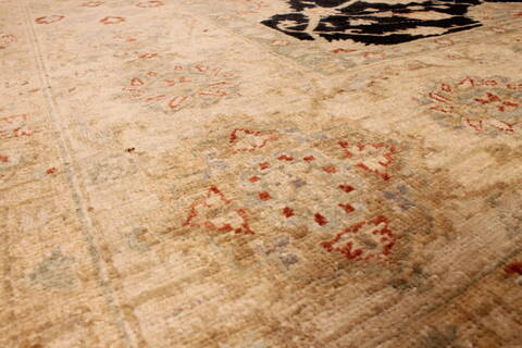 Pishavar Black Hand Knotted 93 X 118  Area Rug 301-135885 Image 5