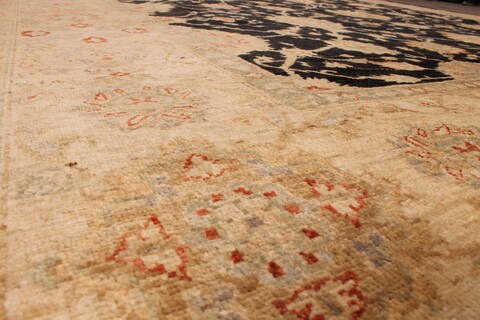 Pishavar Black Hand Knotted 93 X 118  Area Rug 301-135885 Image 6