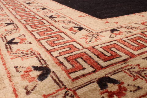 Pishavar Black Hand Knotted 811 X 118  Area Rug 301-135887 Image 4