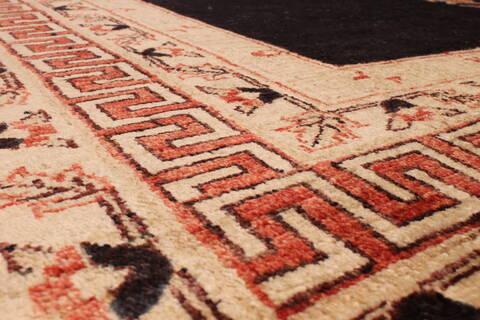 Pishavar Black Hand Knotted 811 X 118  Area Rug 301-135887 Image 5