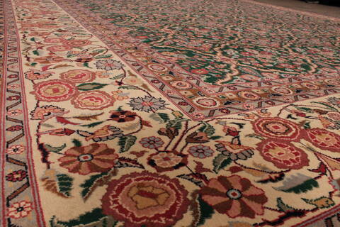 Pishavar Green Hand Knotted 92 X 123  Area Rug 301-135891 Image 5