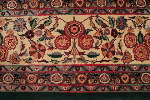 Pishavar Green Hand Knotted 92 X 123  Area Rug 301-135891 Image 7