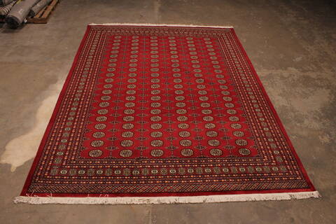 Bokhara Red Hand Knotted 91 X 120  Area Rug 301-135892 Image 2