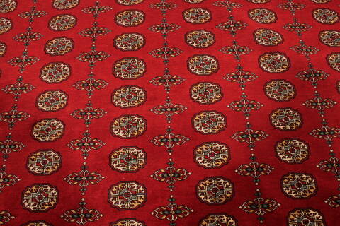 Bokhara Red Hand Knotted 91 X 120  Area Rug 301-135892 Image 5