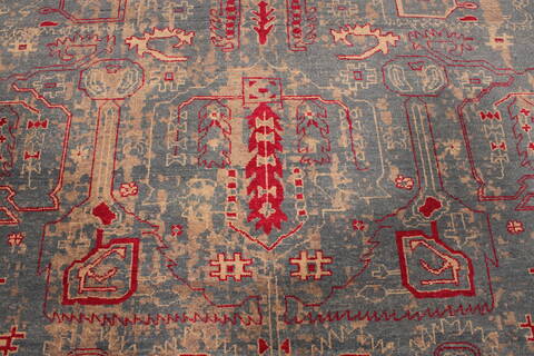 Pishavar Blue Hand Knotted 810 X 123  Area Rug 301-135893 Image 5