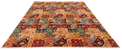 Chobi Multicolor Hand Knotted 82 X 99  Area Rug 700-135896 Image 1