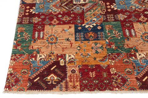 Chobi Multicolor Hand Knotted 82 X 99  Area Rug 700-135896 Image 3