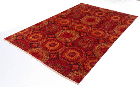 Chobi Red Hand Knotted 55 X 80  Area Rug 700-135917 Image 2