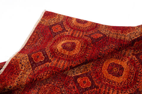 Chobi Red Hand Knotted 55 X 80  Area Rug 700-135917 Image 6