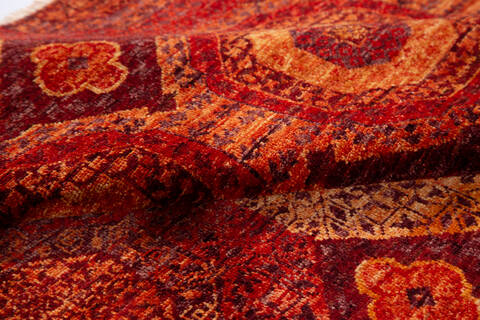 Chobi Red Hand Knotted 55 X 80  Area Rug 700-135917 Image 7