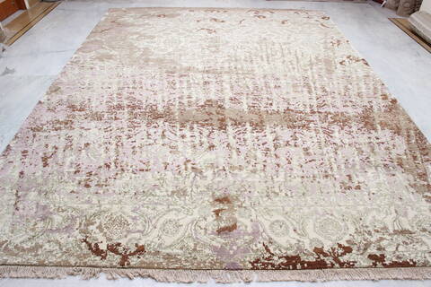 Jaipur Beige Hand Knotted 811 X 120  Area Rug 905-135922 Image 2