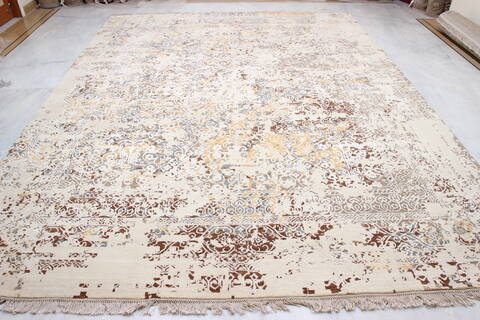 Jaipur Beige Hand Knotted 92 X 122  Area Rug 905-135923 Image 2
