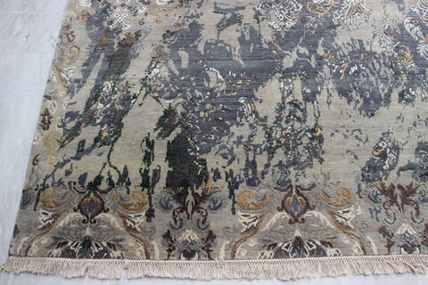 Jaipur Grey Hand Knotted 91 X 121  Area Rug 905-135927 Image 1