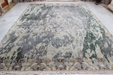 Jaipur Grey Hand Knotted 91 X 121  Area Rug 905-135927 Image 2