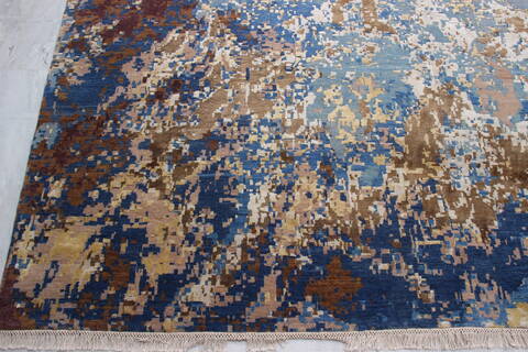 Jaipur Blue Hand Knotted 90 X 122  Area Rug 905-135940 Image 1