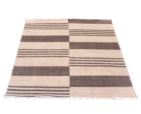 Modern Beige Hand Knotted 40 X 510  Area Rug 904-135968 Image 1