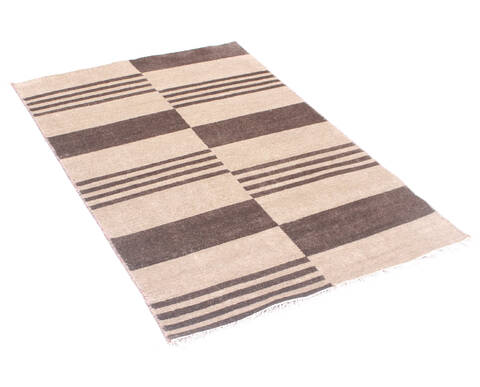Modern Beige Hand Knotted 40 X 510  Area Rug 904-135968 Image 2
