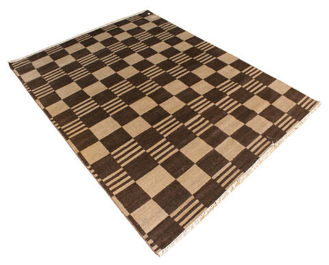 Modern Beige Hand Knotted 79 X 100  Area Rug 904-135969 Image 2