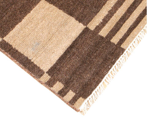 Modern Beige Hand Knotted 79 X 100  Area Rug 904-135969 Image 3
