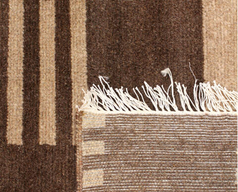 Modern Beige Hand Knotted 79 X 100  Area Rug 904-135969 Image 4