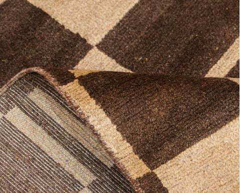 Modern Beige Hand Knotted 79 X 100  Area Rug 904-135969 Image 5