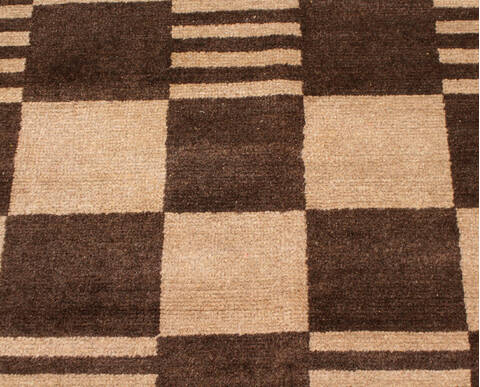 Modern Beige Hand Knotted 79 X 100  Area Rug 904-135969 Image 6