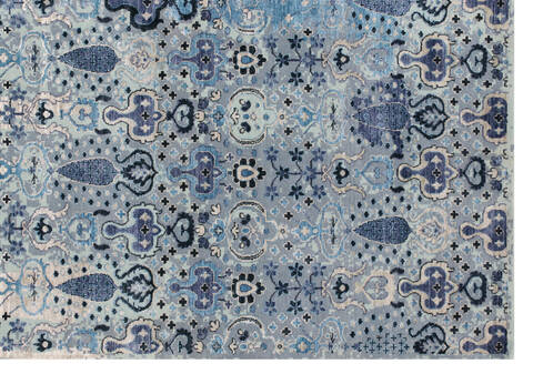 Modern Grey Hand Made 80 X 100  Area Rug 902-135993 Image 1