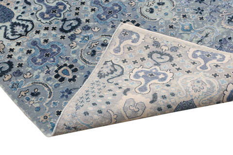 Modern Grey Hand Made 80 X 100  Area Rug 902-135993 Image 3
