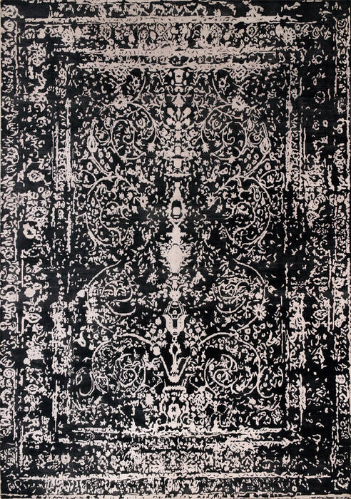 Overdyed Black Hand Made 86 X 116  Area Rug 902-135997 Image 0