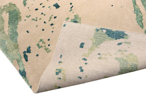Modern Beige Hand Made 86 X 116  Area Rug 902-135999 Image 3