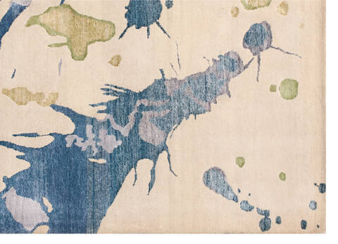 Modern Beige Hand Made 80 X 100  Area Rug 902-136000 Image 1
