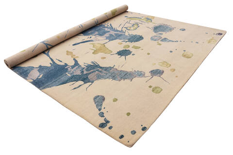 Modern Beige Hand Made 80 X 100  Area Rug 902-136000 Image 2