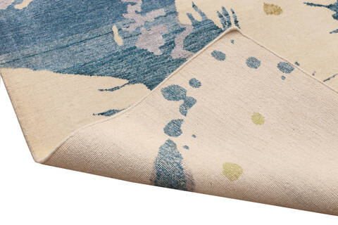 Modern Beige Hand Made 80 X 100  Area Rug 902-136000 Image 3