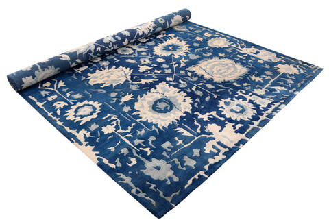Modern Blue Hand Made 80 X 100  Area Rug 902-136001 Image 2