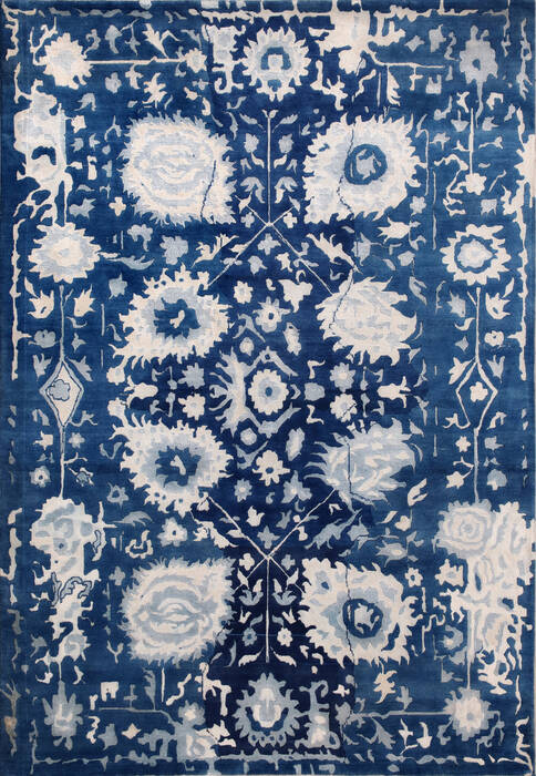 Modern Blue Hand Made 80 X 100  Area Rug 902-136001 Image 0