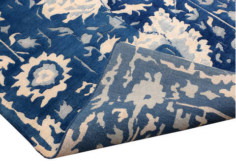 Modern Blue Hand Made 66 X 99  Area Rug 902-136002 Image 3