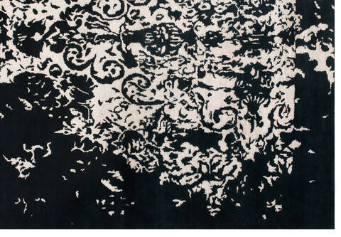 Overdyed Black Hand Made 66 X 99  Area Rug 902-136003 Image 1