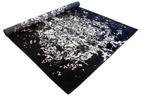 Overdyed Black Hand Made 66 X 99  Area Rug 902-136003 Image 2