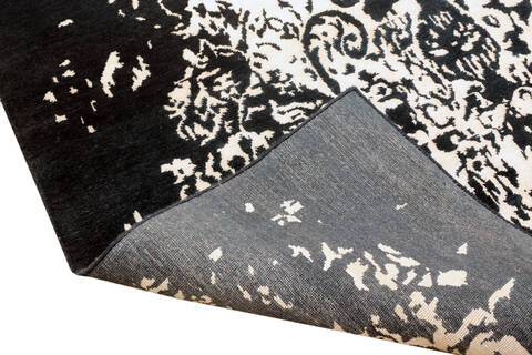 Overdyed Black Hand Made 66 X 99  Area Rug 902-136003 Image 3