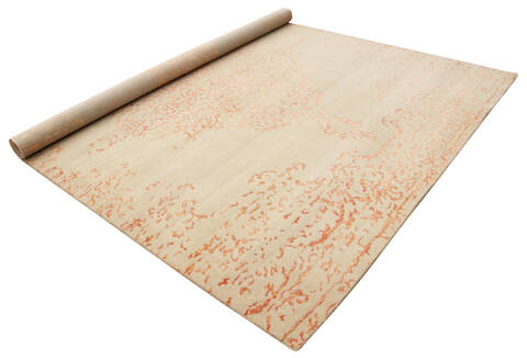 Modern Beige Hand Made 98 X 130  Area Rug 902-136015 Image 2