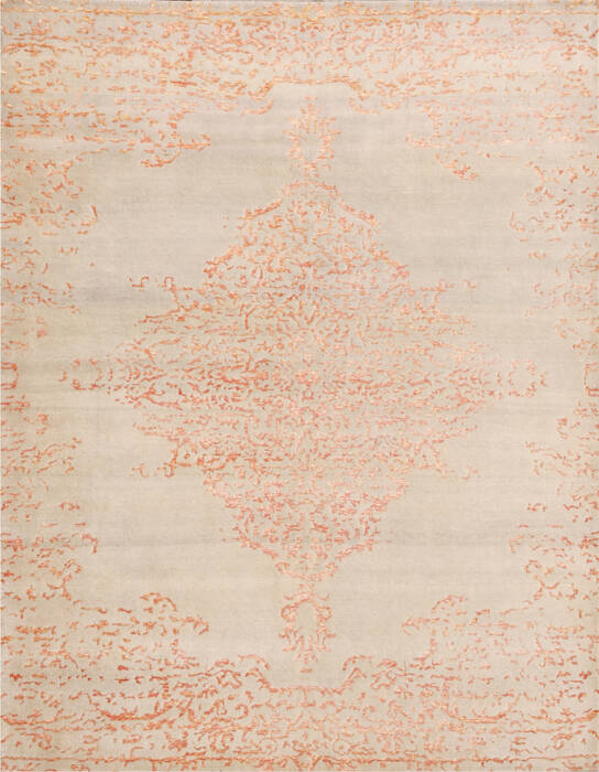 Modern Beige Hand Made 98 X 130  Area Rug 902-136015 Image 0