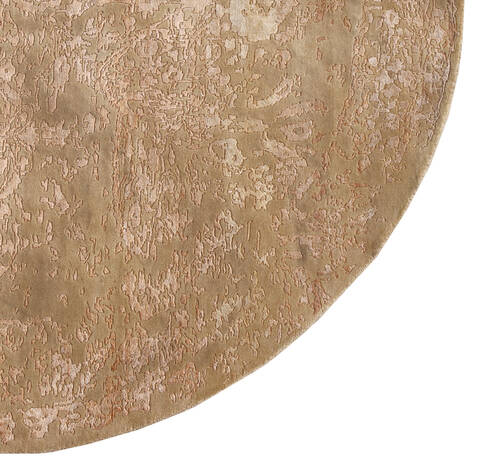Modern Beige Round Hand Made 80 X 80  Area Rug 902-136025 Image 1