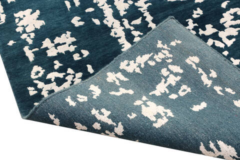Modern-Contemporary Blue Hand Made 86 X 116  Area Rug 902-136031 Image 3