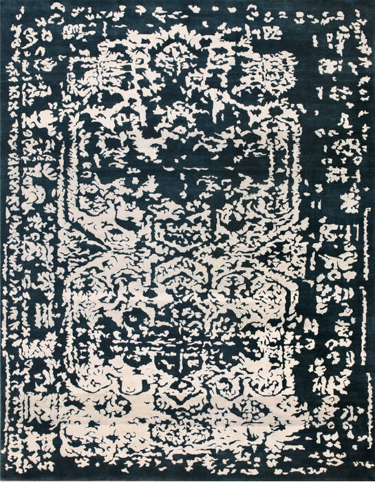Overdyed Blue Hand Made 100 X 140  Area Rug 902-136032 Image 0