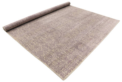 Modern Purple Hand Made 40 X 60  Area Rug 902-136056 Image 2