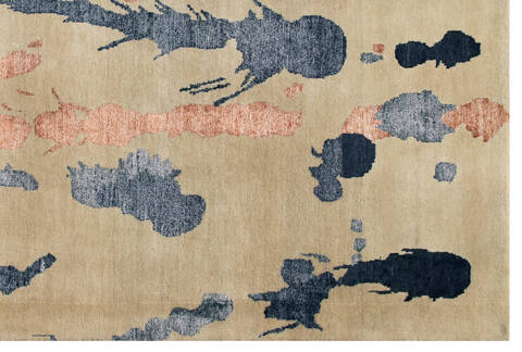 Modern Beige Hand Made 60 X 90  Area Rug 902-136062 Image 1