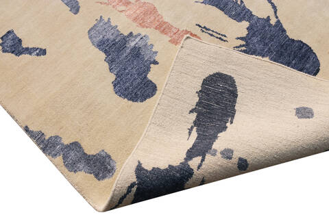 Modern Beige Hand Made 60 X 90  Area Rug 902-136062 Image 3