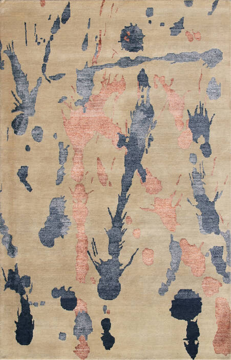 Modern Beige Hand Made 60 X 90  Area Rug 902-136062 Image 0