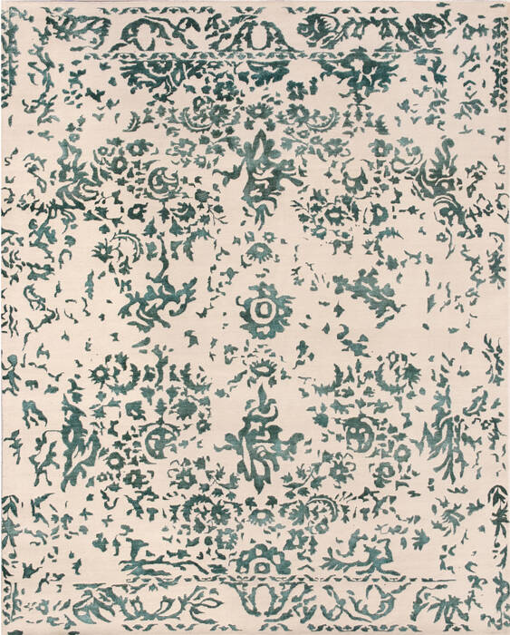 Overdyed Green Hand Made 80 X 100  Area Rug 902-136064 Image 0